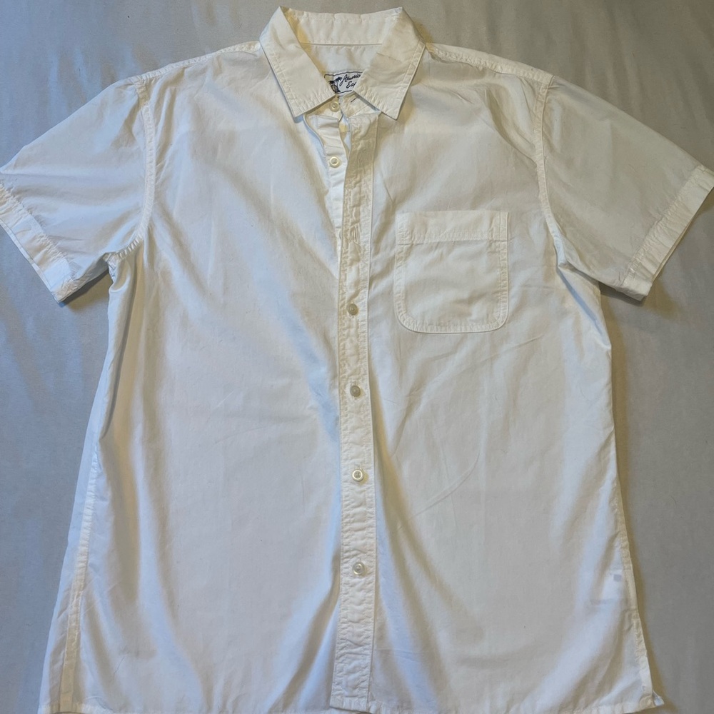 American Eagle Outfitters White Casual Button Down Shirt